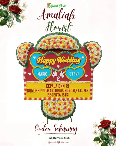 Papan Bunga Pernikahan Setia Bumi